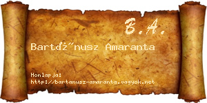 Bartánusz Amaranta névjegykártya